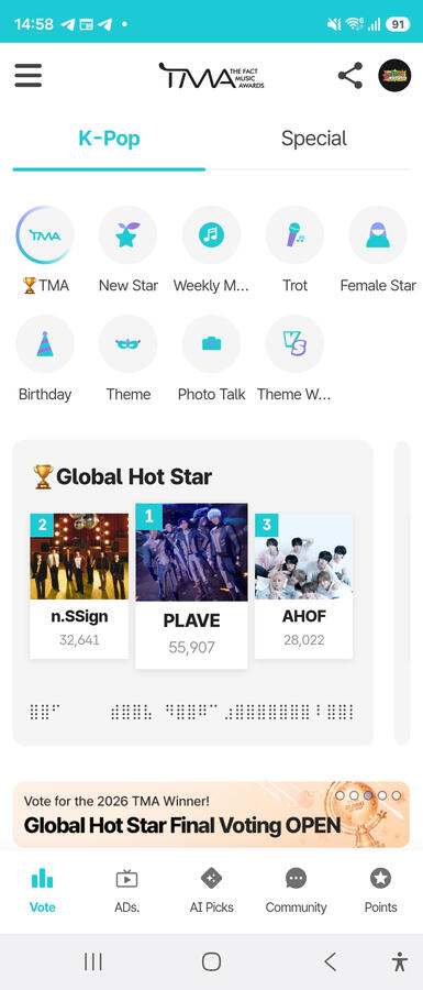 Vote Tab